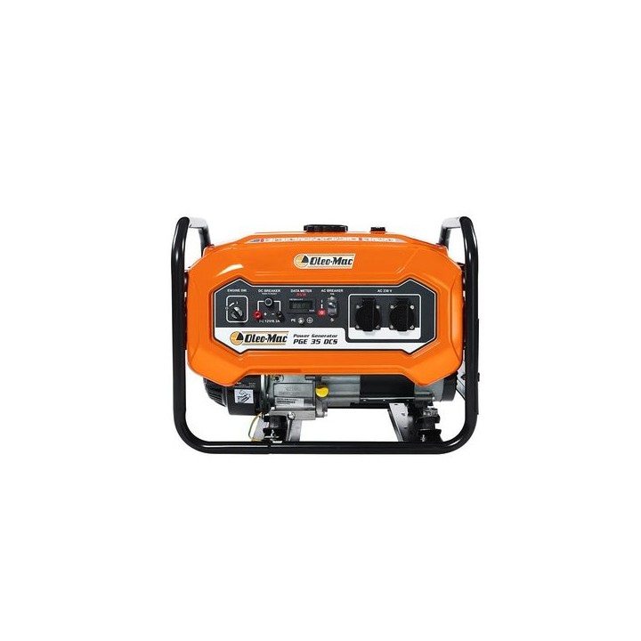 Electric current generator OLEOMAC PGE 35 DCS Emak 212cc engine autonomy 15h | Newgardenmac.com