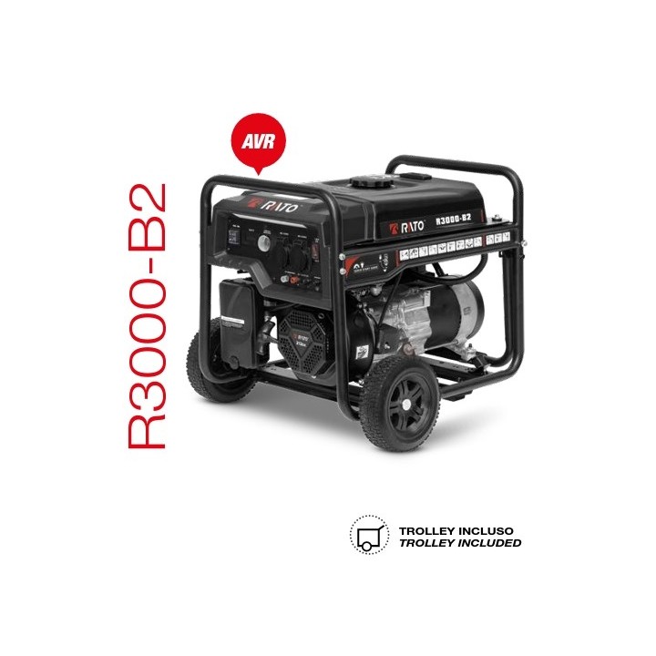 RATO R3000 petrol 212 cc current generator maximum power 3.0 kW AVR | Newgardenmac.com