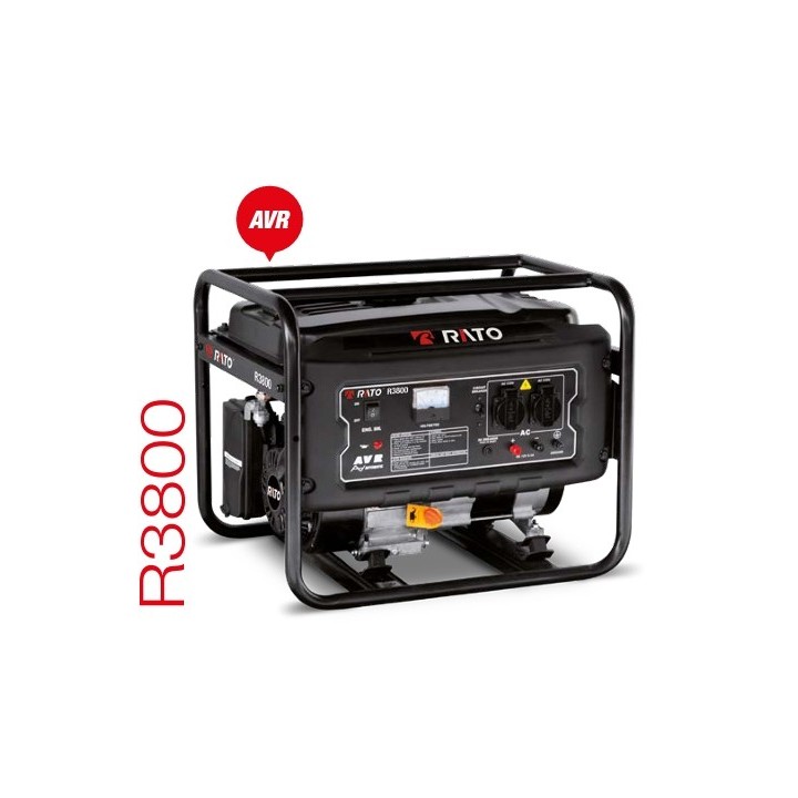 RATO R3800 gasolina 301 cc generador de corriente potencia máxima 3,8 kW | Newgardenmac.com