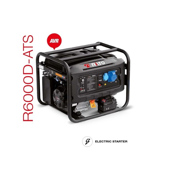 Generatore di corrente RATO R6000D-8 ATS a benzina 420 cc avv. elettrico | Newgardenmac.com