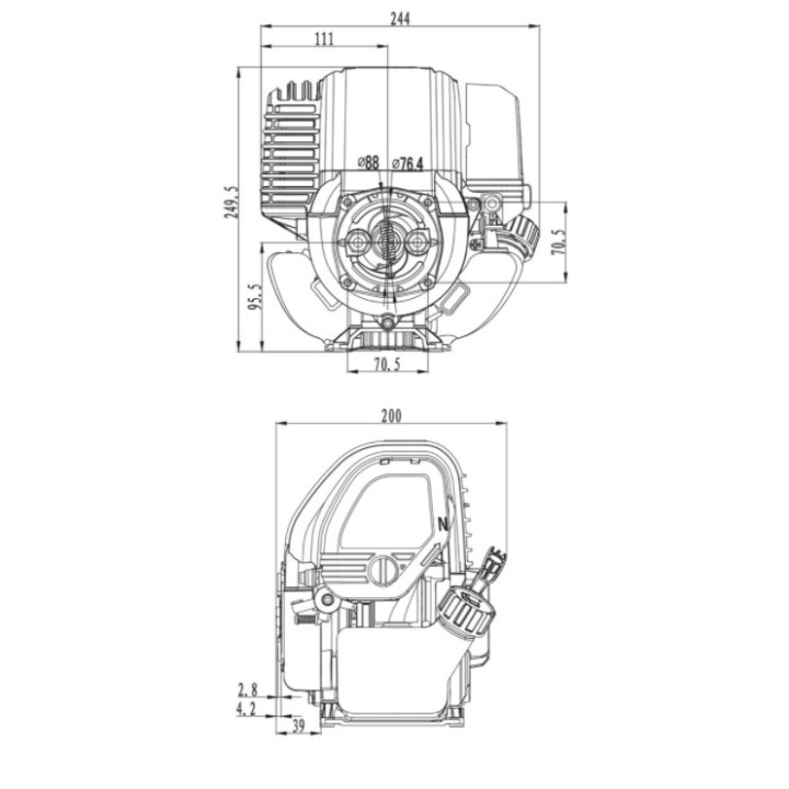 ZANETTI ZBP25-35BA pompe à moteur auto-amorçante à essence en aluminium, faible hauteur d'élévation | Newgardenmac.com