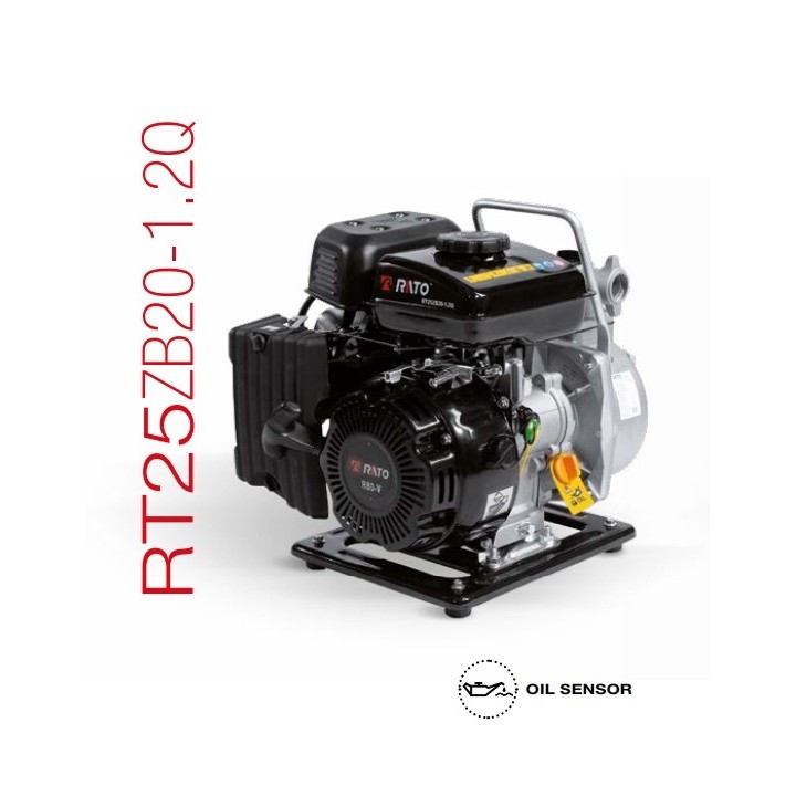 Self-priming motor pump RATO RT25 petrol 78.5 cc maximum head 28 m | Newgardenmac.com