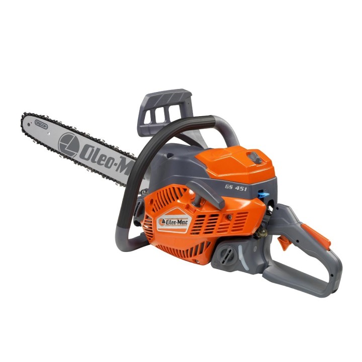 Motosierra de gasolina OLEOMAC GS 451 43 cc barra 41 cm y 46 cm | Newgardenmac.com
