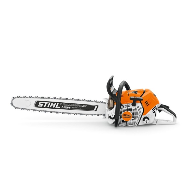 STIHL MS 500i 79 cc tronçonneuse à essence avec guide-chaîne et couvercle de guide-chaîne | Newgardenmac.com