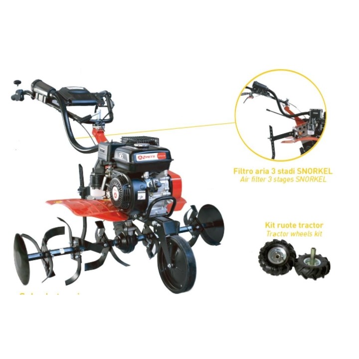 Motozappa ZBT 70.21 SB ZANETTI 208 cc a benzina filtro aria 3 stadi SNORKEL | Newgardenmac.com