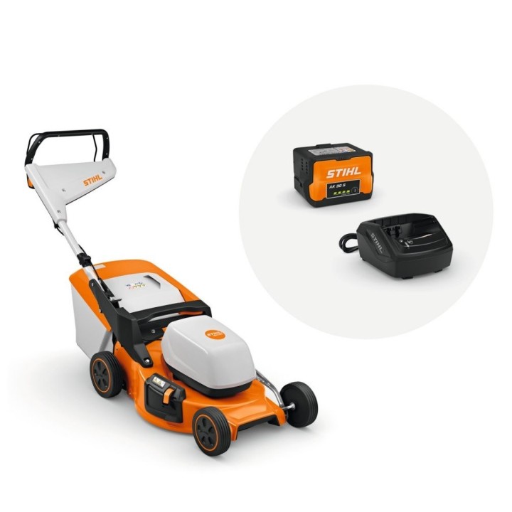 STIHL RMA253 36V Cordless Lawn Mower 51 cm Grass Bearing 55 Lt Self-propelled Grass Bearing | Newgardenmac.com