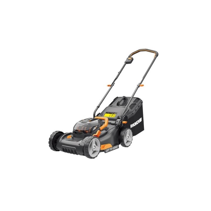 WORX WG743E tondeuse à gazon sans fil avec 2 x 20V+20V batteries et double chargeur | Newgardenmac.com