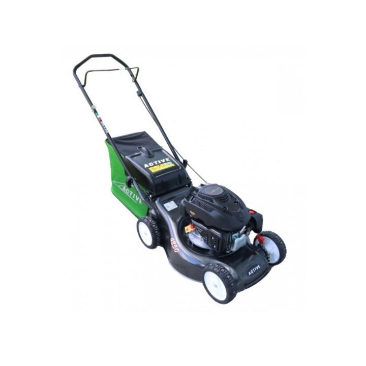 ACTIVE 4260SA 139cc petrol lawnmower, 42cm cut, 55lt collection drum self-propelled | Newgardenmac.com