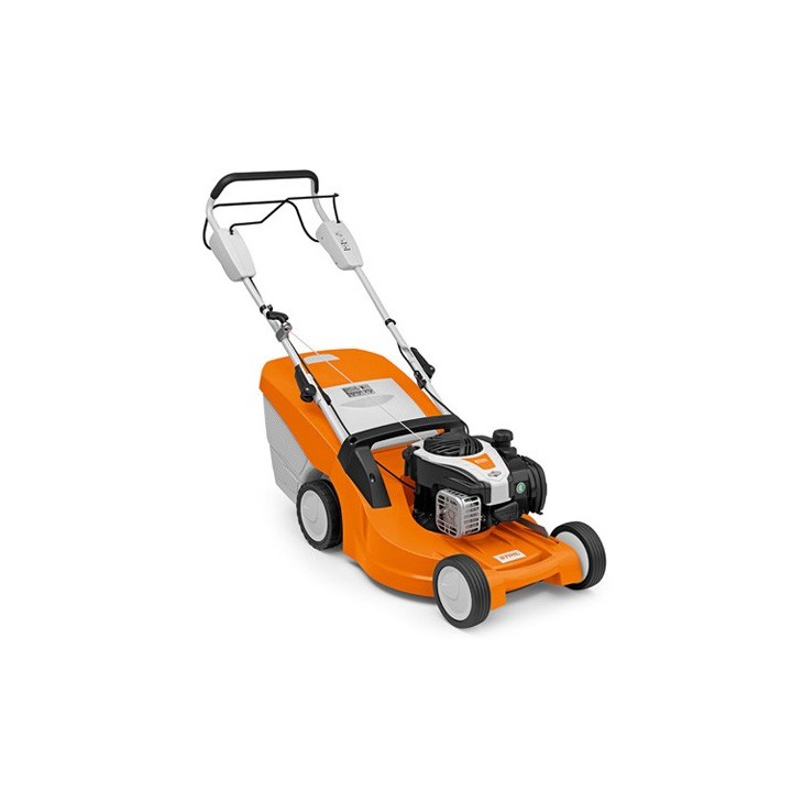 STIHL RM448TX 139 ccm Benzin-Rasenmäher, 46 cm Schnittbreite, 55 L Grasfangkorb | Newgardenmac.com