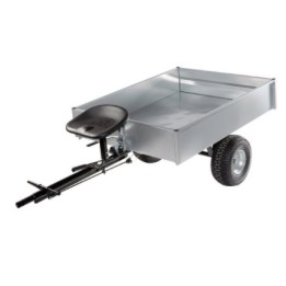 Towed trailer for skid steer with motor cultivator tipper body | Newgardenmac.com