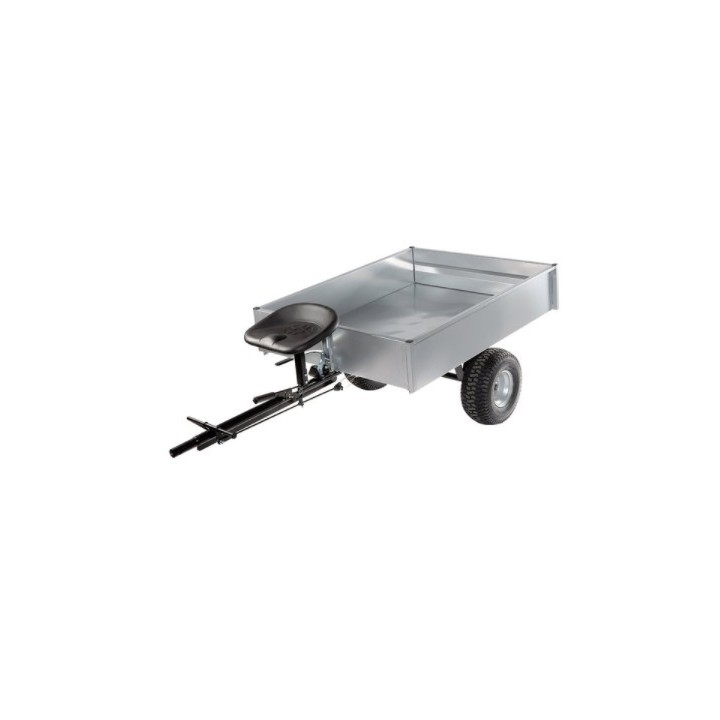 Rimorchio trainato per guida a stegole con cassone ribaltabile motocoltivatore | Newgardenmac.com