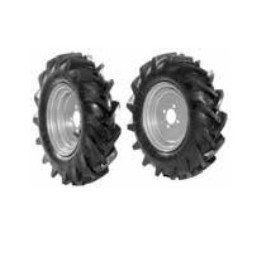 Paire de roues à pneus 4.00-8" avec disque fixe NIBBI BRIK 5 S motoculteur | Newgardenmac.com