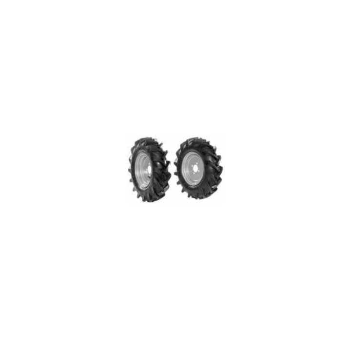 Coppia ruote gommate 4.00-8 con disco fisso motocoltivatore NIBBI BRIK 5 S | Newgardenmac.com