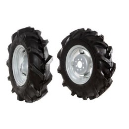 Par de ruedas neumáticas 5.00-10 con disco ajustable para motocultor NIBBI KAM 4 | Newgardenmac.com