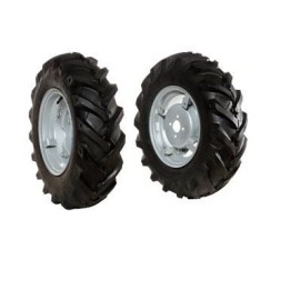 Par de ruedas de neumático 6.5/80-12" con disco ajustable para motocultor NIBBI MAK | Newgardenmac.com