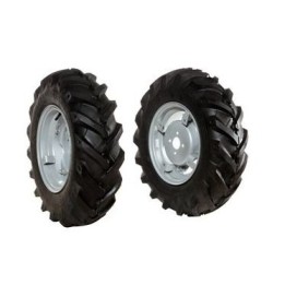 Coppia ruote gommate 6.5/80-15" con disco registrabile motocoltivatore NIBBI MAK | Newgardenmac.com