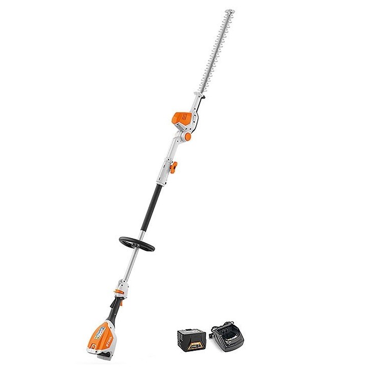 STIHL HLA56 36 V cordless extended reach hedge trimmer 45 cm cutting length | Newgardenmac.com