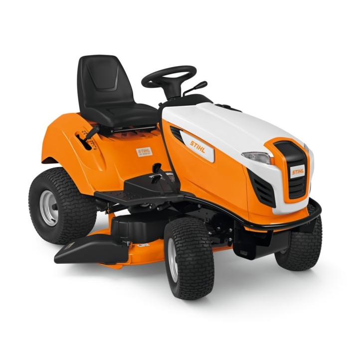 Tractor cortacésped de gasolina STIHL RT4112SZ de 635 cc con descarga lateral cortada de 110 cm | Newgardenmac.com
