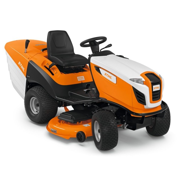 STIHL RT6127ZL 764cc tracteur à gazon à essence 125 cm coupé, panier mécanique 350Lt | Newgardenmac.com