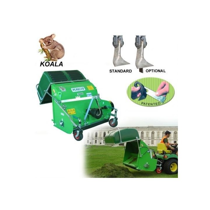 PERUZZO KOALA 1000 Heckmähwerk 32 Messer 600L Korb manuelle Entladung | Newgardenmac.com