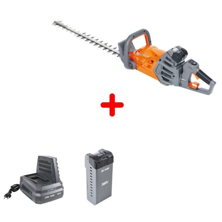 Cortasetos de batería OLEOMAC HCi560 56V, doble cuchilla, longitud 600 mm, paso 35 mm | Newgardenmac.com