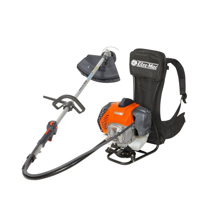 Desbrozadora de mochila OLEOMAC BCH 500 BP 51cc con cabezal Tap&Go diámetro 130 mm | Newgardenmac.com