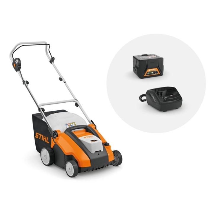 Arieggiatore a batteria STIHL RLA240 36V larghezza lavoro 34 cm cesto 50Lt a spinta | Newgardenmac.com