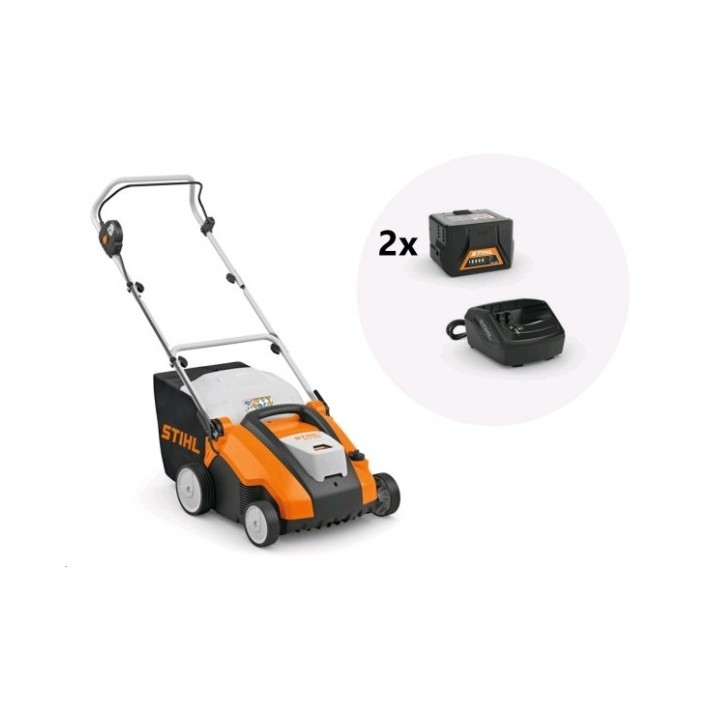 STIHL RLA240 36V battery-powered scarifier working width 34 cm 50Lt push-on basket | Newgardenmac.com