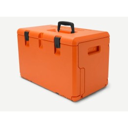 Box trasporto in plastica robusta arancione per motosega HUSQVARNA | Newgardenmac.com