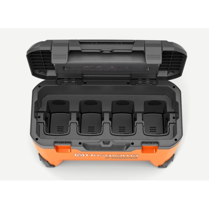 HUSQVARNA 40-C1000X4 multi-rack portable charger 4 charging compartments | Newgardenmac.com