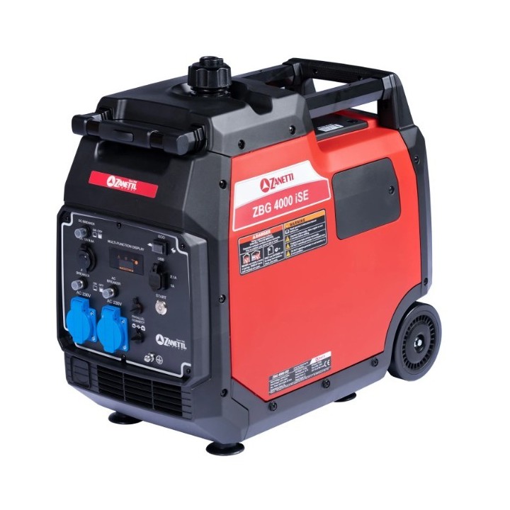 Generatore inverter a benzina ZANETTI ZBG4000iSE 224cc monofase 230V 3,8kW | Newgardenmac.com
