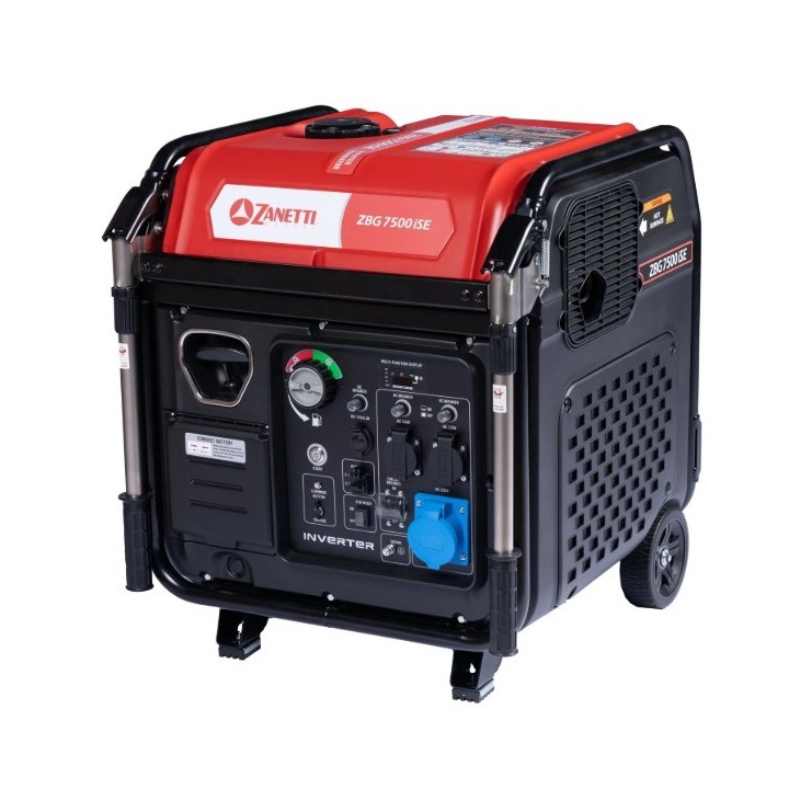 ZANETTI ZBG7500iSEA 459cc single-phase 230V gasoline inverter generator 7.5kW | Newgardenmac.com