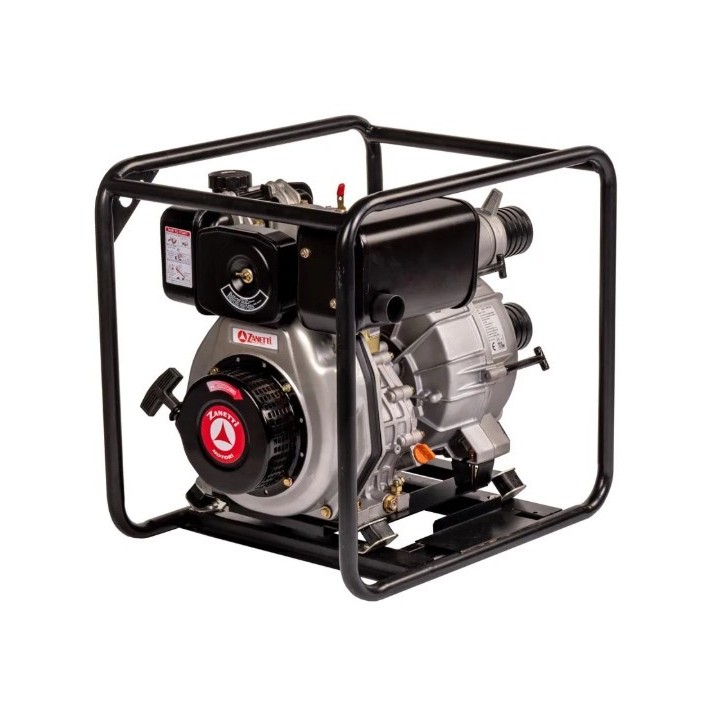 Motobomba diesel autocebante de baja altura ZANETTI ZDP80TV para aguas turbias | Newgardenmac.com