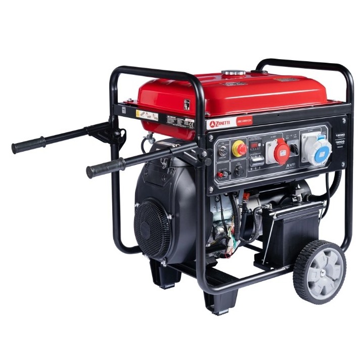 Generatore benzina aperto ZANETTI ZBG12003CEA 750cc monofase trifase 230V 400V | Newgardenmac.com
