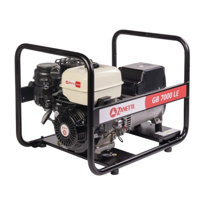 Generador de gasolina para obras ZANETTI GB7000LE, monofásico, 420 cc, 230 V, 7 kW, 3000 rpm | Newgardenmac.com