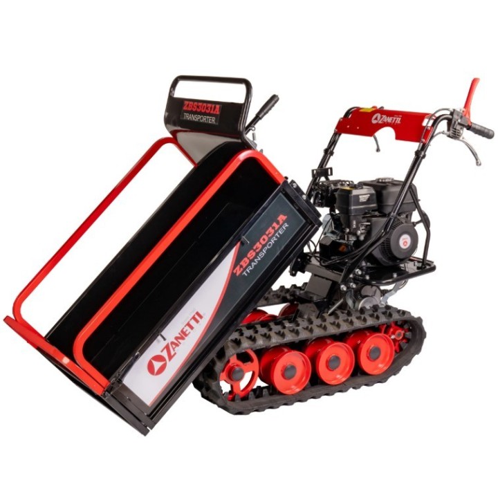 Carretilla de gasolina ZANETTI ZBS3031A de 196 cc con 3 rodillos, capacidad 300 kg | Newgardenmac.com