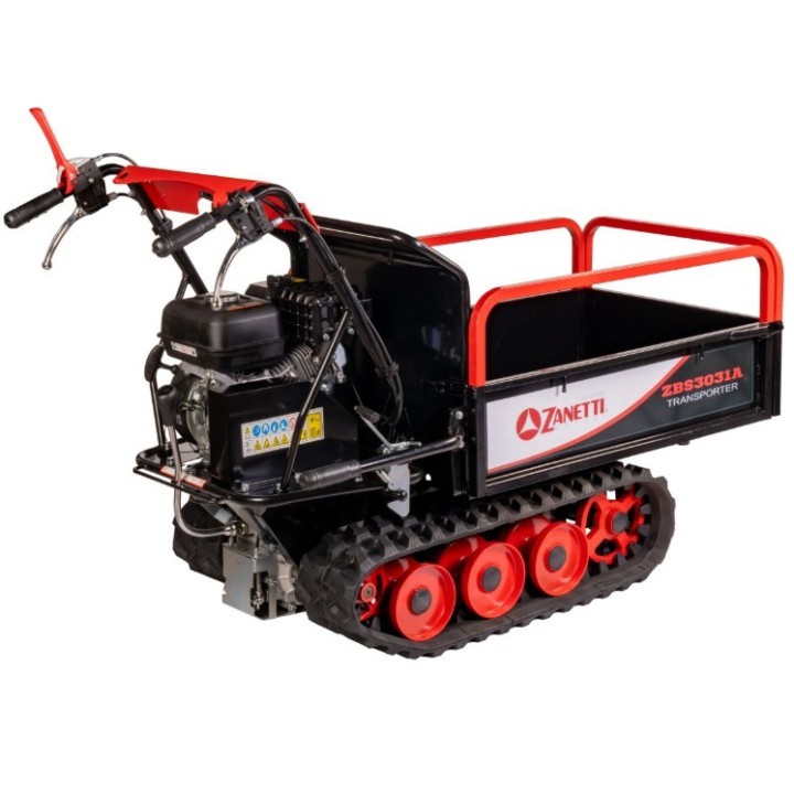 Brouette à essence ZANETTI ZBS3031A 196cc avec 3 rouleaux, capacité 300kg | Newgardenmac.com