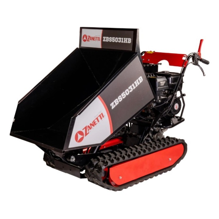 ZANETTI ZBS5031HB 270cc Benzin-Schubkarre mit Raupenfahrwerk, 4 Rollen, Tragkraft 500kg | Newgardenmac.com
