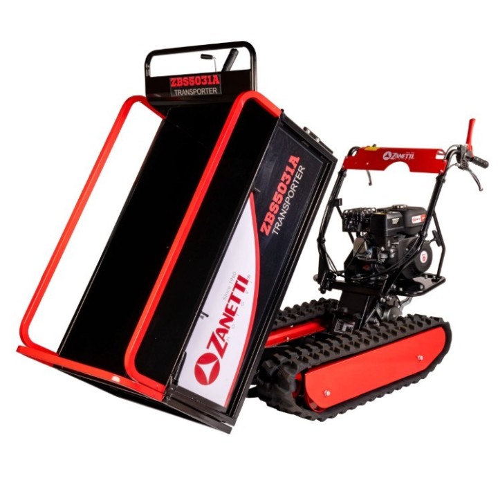 Motocarriola a benzina ZANETTI ZBS5031A 196cc cingolata 4 rulli portata 500kg | Newgardenmac.com