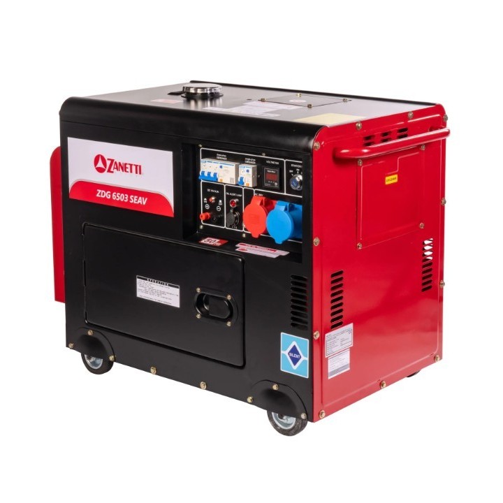ZANETTI ZDG6503SEAV 418cc Einphasen-Dreiphasen-230V 400V Leiser Dieselgenerator | Newgardenmac.com