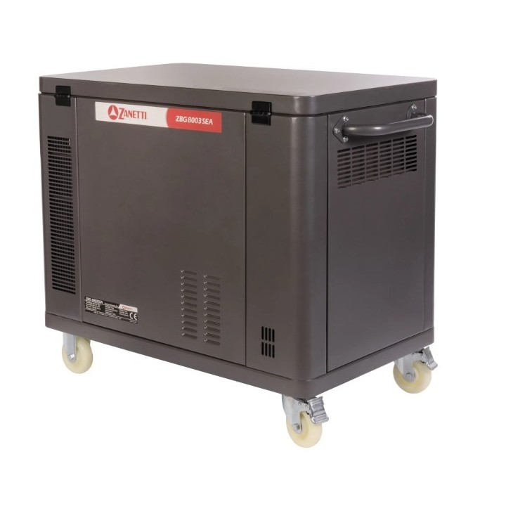 ZANETTI ZBG8003SEA 459cc einphasiger dreiphasiger leiser Benzingenerator 230V 400V | Newgardenmac.com