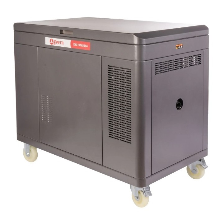 ZANETTI ZBG11003SEA 679cc single-phase three-phase silent petrol generator 230V 400V | Newgardenmac.com