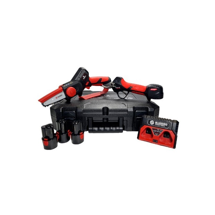 Kit de podadora CS 22-04 tijera PS 23-25 MÁS RÁPIDO AZUL PÁJARO con 3 baterías 12.6 V | Newgardenmac.com