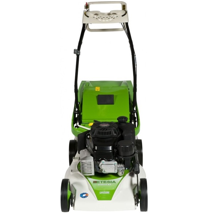 Tagliaerba professionale trazionato ETESIA DUOCUT53-FJ180V motore KAWASAKI 179cc larghezza taglio 53 cm | Newgardenmac.com