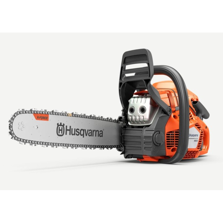 HUSQVARNA 445S 50.2cc 2.2kW petrol chainsaw, 38cm bar length | Newgardenmac.com