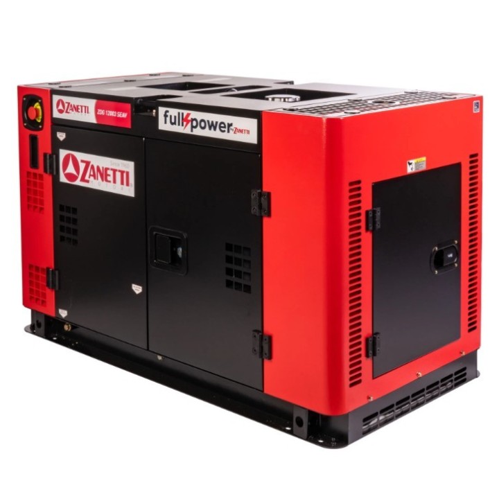 ZANETTI ZDG12003SEAV 997cc single-phase three-phase silent diesel generator 230V 400V | Newgardenmac.com