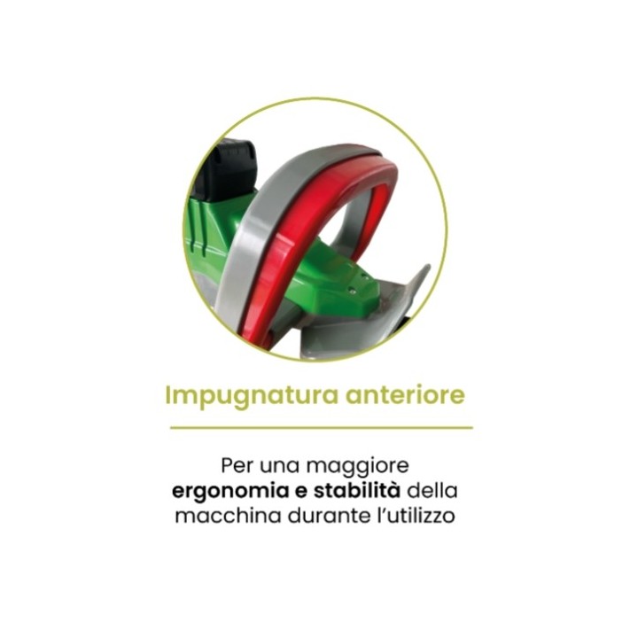 Cortasetos inalámbrico ACTIVE SHARK 1200W, longitud de cuchilla 60-75 cm | Newgardenmac.com