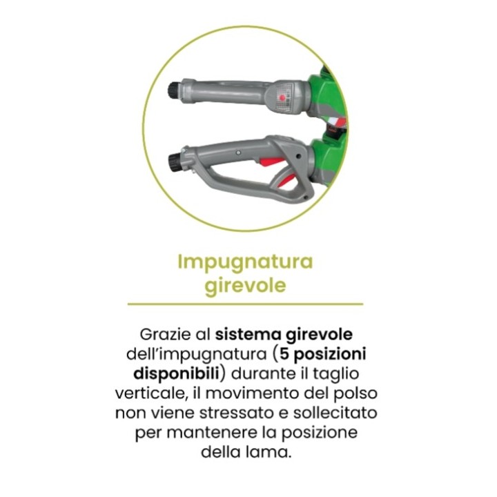 Tagliasiepi a batteria ACTIVE SHARK 1200W lunghezza lama 60 - 75 cm | Newgardenmac.com