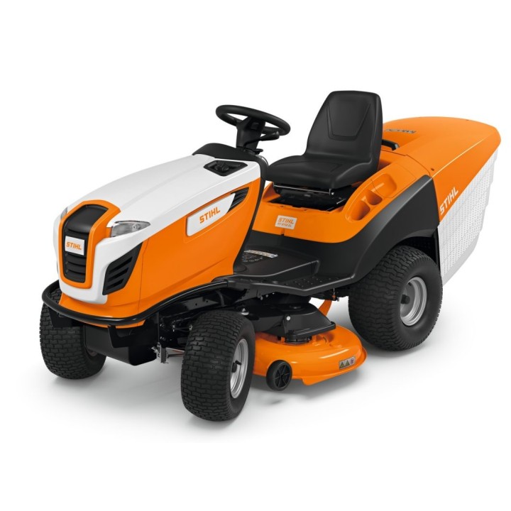 Trattorino a scoppio STIHL RT6112ZL 635cc taglio 110cm cesto 350 Lt meccanico | Newgardenmac.com