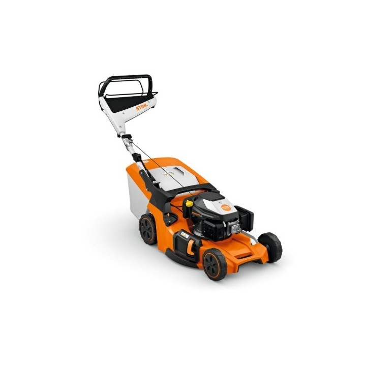 STIHL RM 453 T Benzin-Rasenmäher, 166 cm³, 51 cm Schnittbreite, 55 l Grasfangkorb | Newgardenmac.com